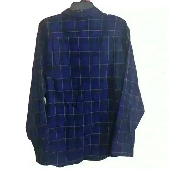 Blue Mountain, Button Down Shirt, Mens SIZE XL, Blue Plaid, LS,  Collared Casual - Picture 3 of 3
